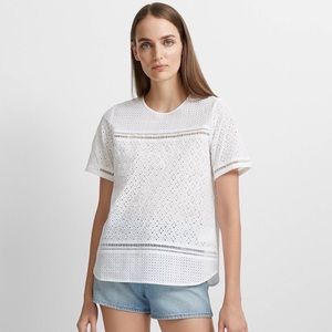 NWT! 🤍 Club Monaco Colinee Eyelet Tee Shirt sz M